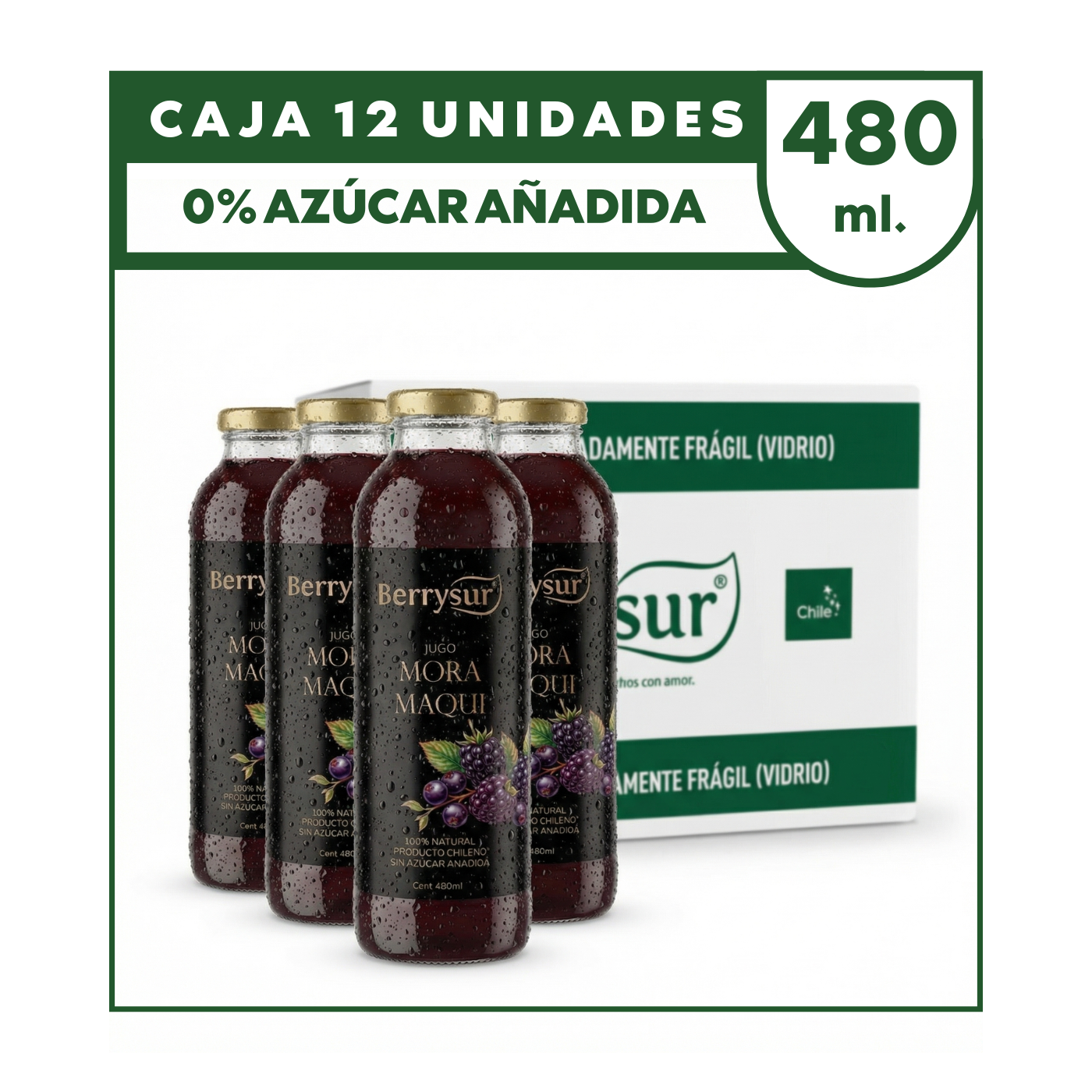 Jugo Mora Maqui 480 ml. - Caja 12 unidades