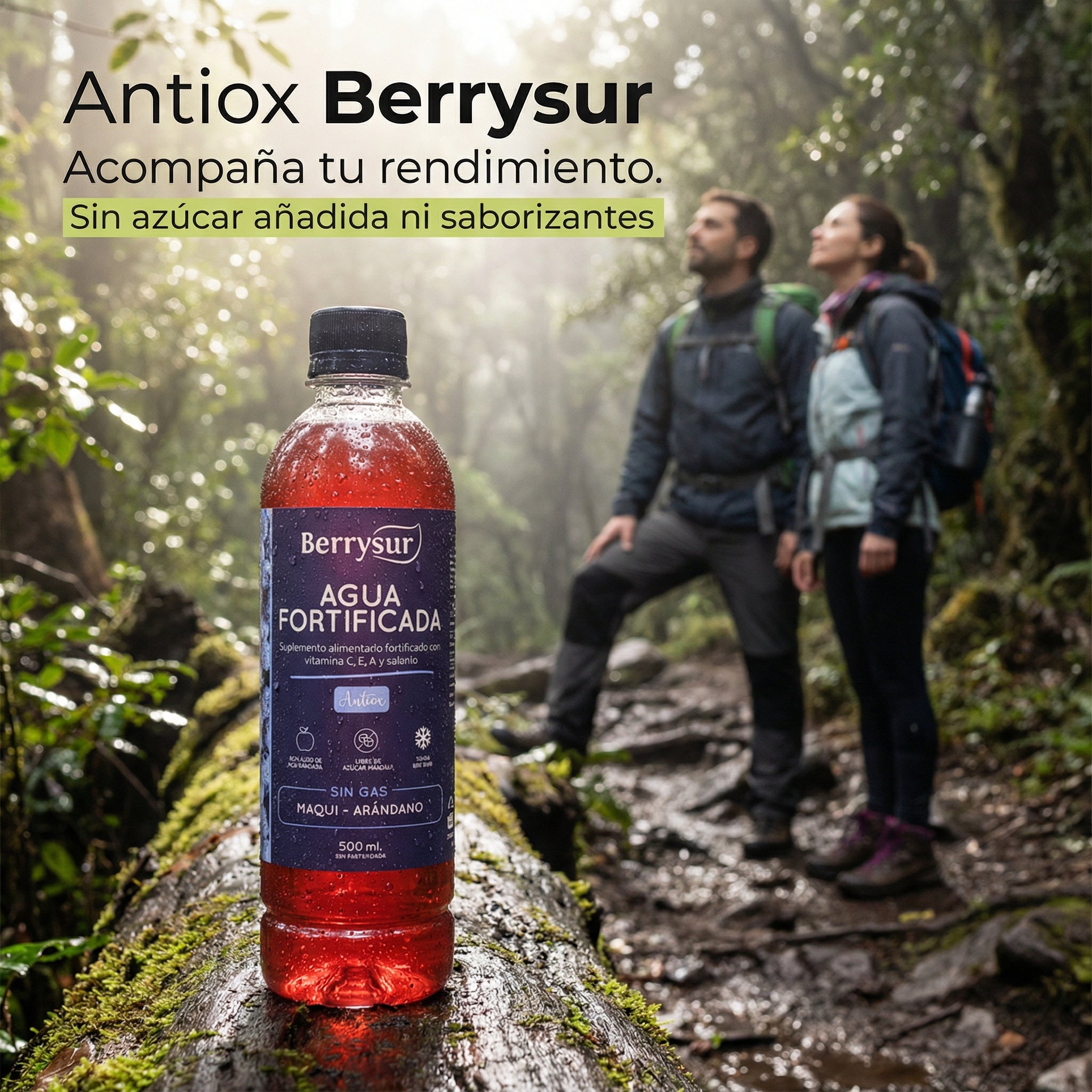 Agua Fortificada Anitox Maqui Arándano 500 ml - Caja 12 unidades