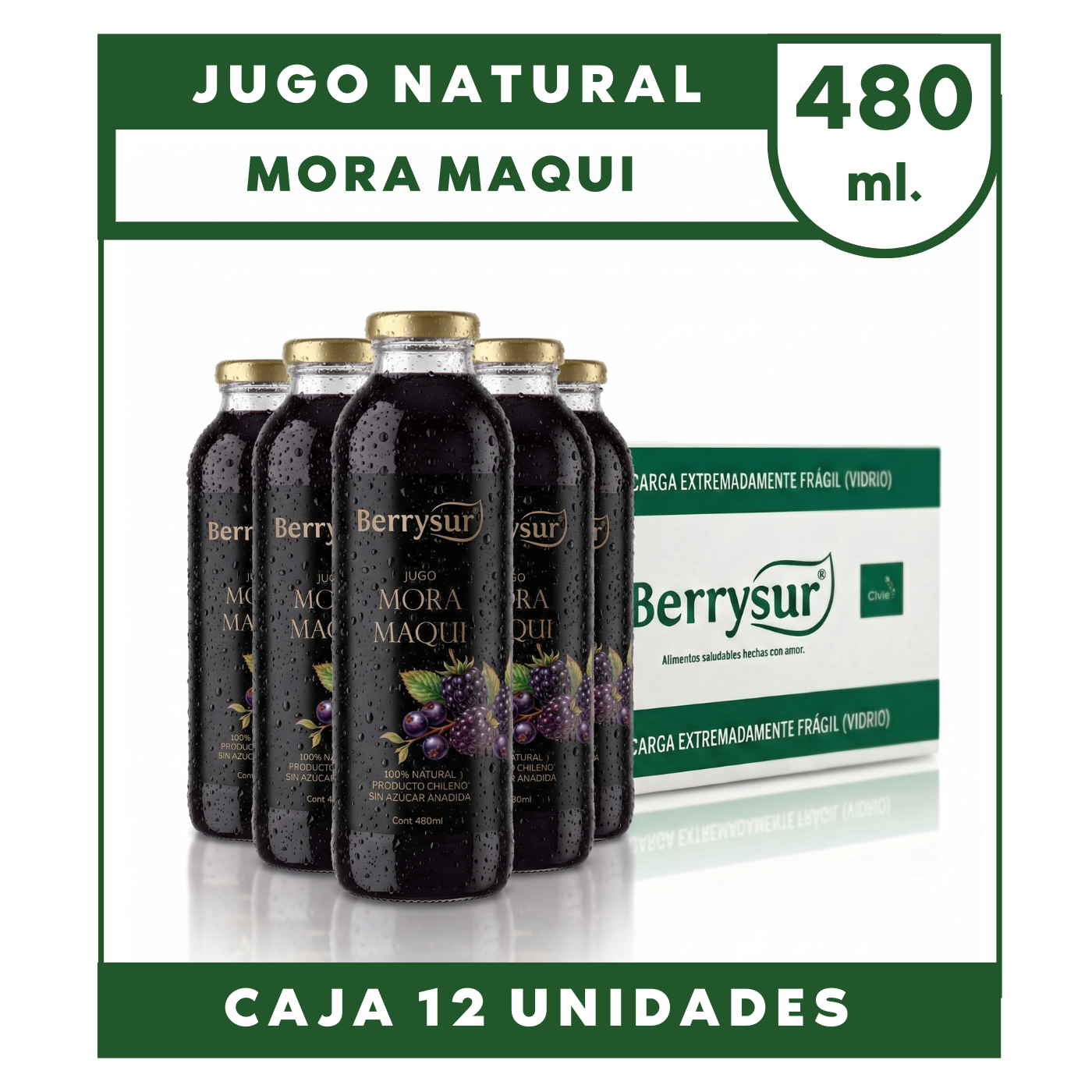 Jugo Mora Maqui 480 ml. - Caja 12 unidades