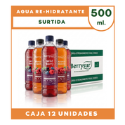 Mix Agua Re-hidratante Wild Berry y Cranberry Manzana - Caja 12 unidades 500 ml. + DESPACHO GRATIS