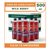 Agua Re-hidratante Wild Berry - Caja 12 unidades 500 ml. + DESPACHO GRATIS