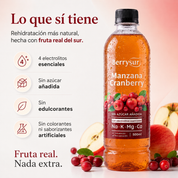 Agua Re-hidratante Cranberry Manzana - Caja 12 unidades 500 ml. + DESPACHO GRATIS