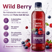 Agua Re-hidratante Wild Berry - Caja 12 unidades 500 ml. + DESPACHO GRATIS