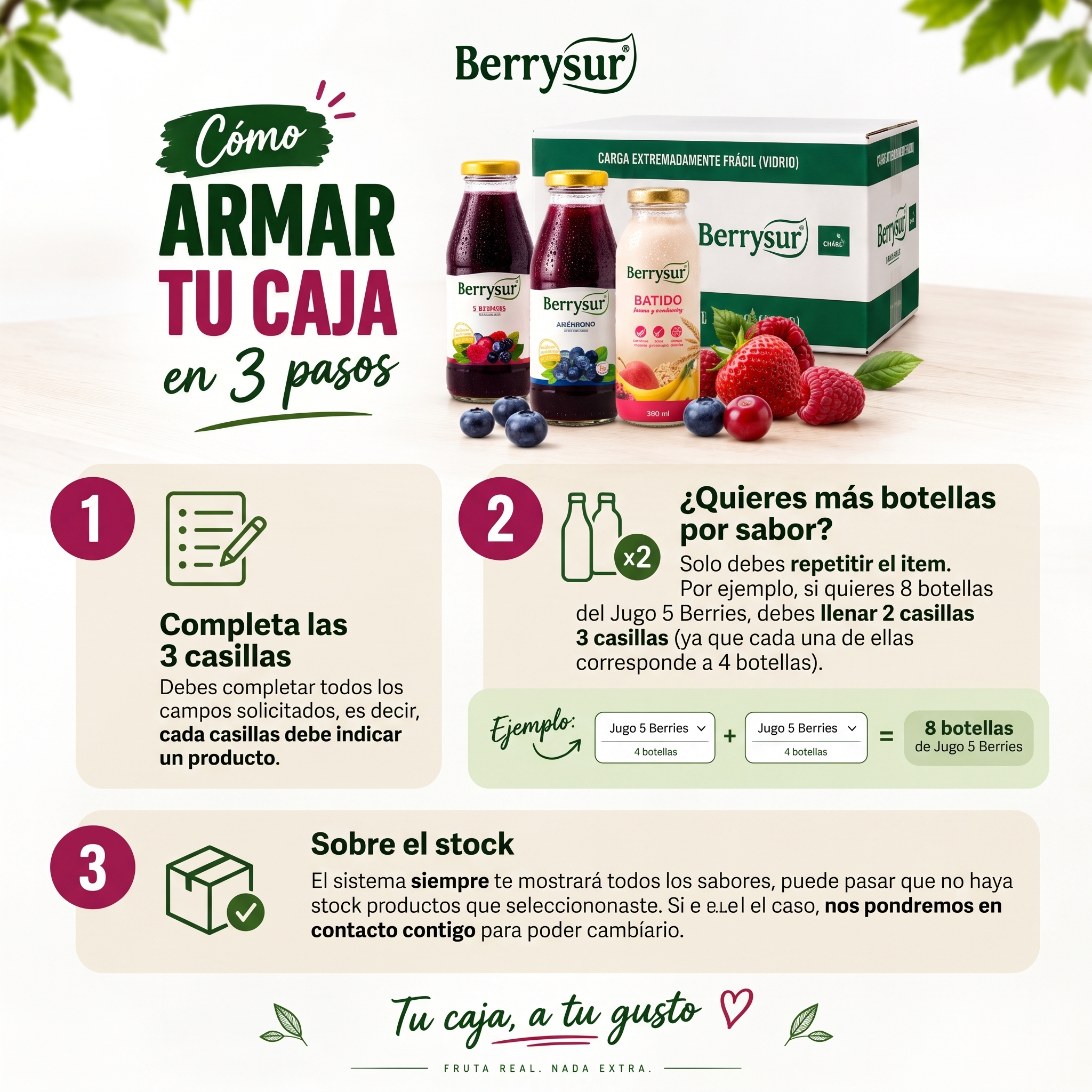 Arma tu caja Berrysur - 12 unidades