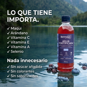 Agua Fortificada Anitox Maqui Arándano 500 ml - Caja 12 unidades
