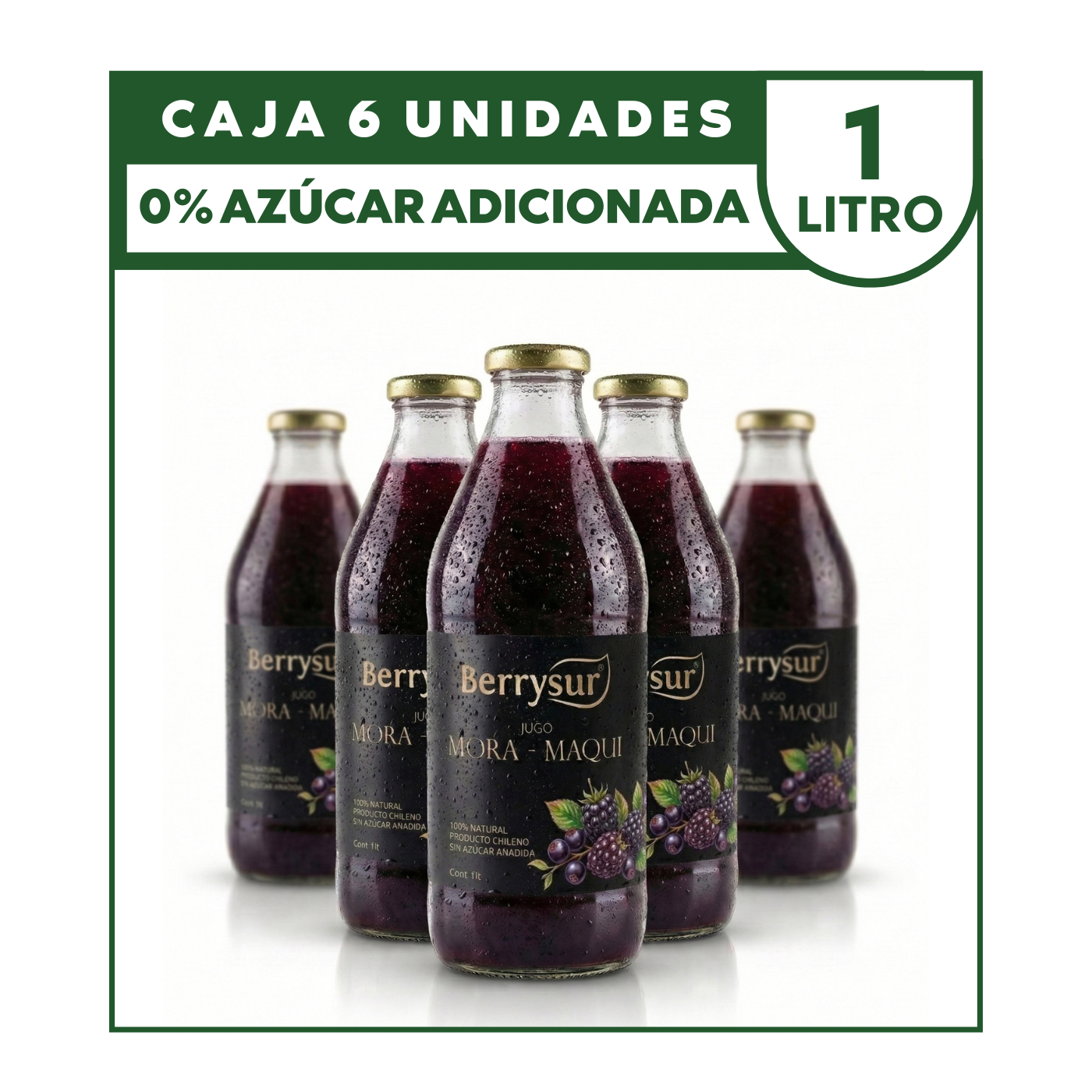 Jugo Mora Maqui 1 lt. - Caja 6 unidades + Despacho Gratis 🚚