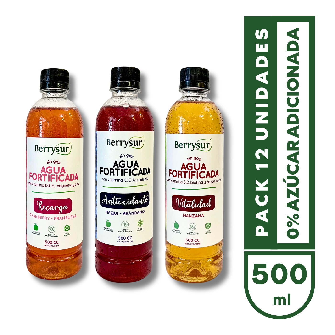 Mix Aguas Fortificadas - Pack 12 unidades