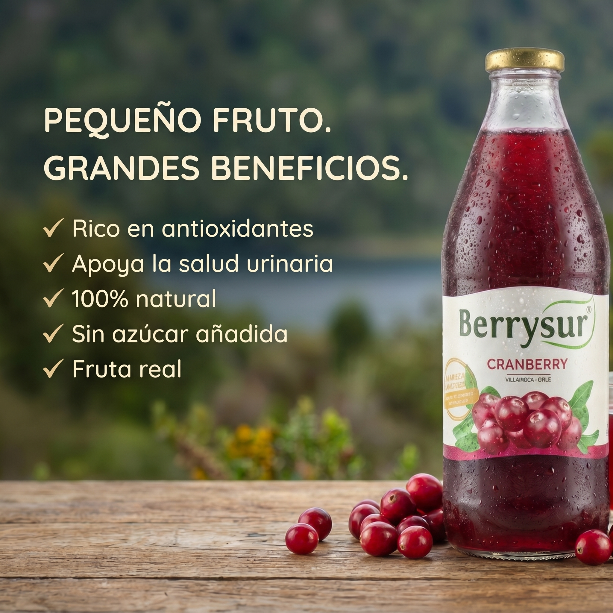 Jugo Cranberry 1 lt. - Caja 6 unidades