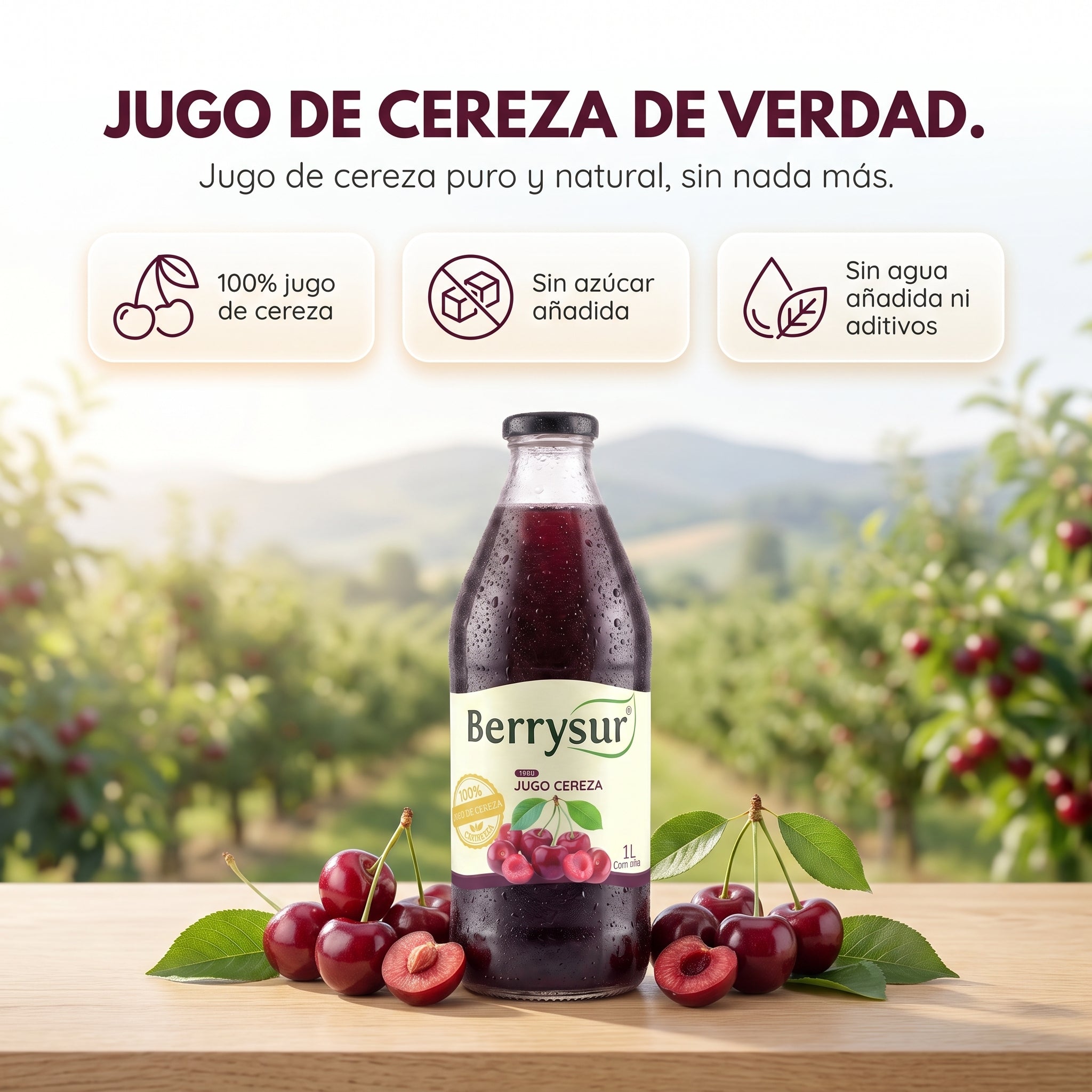 Jugo Cereza 1 lt. - Caja 6 unidades