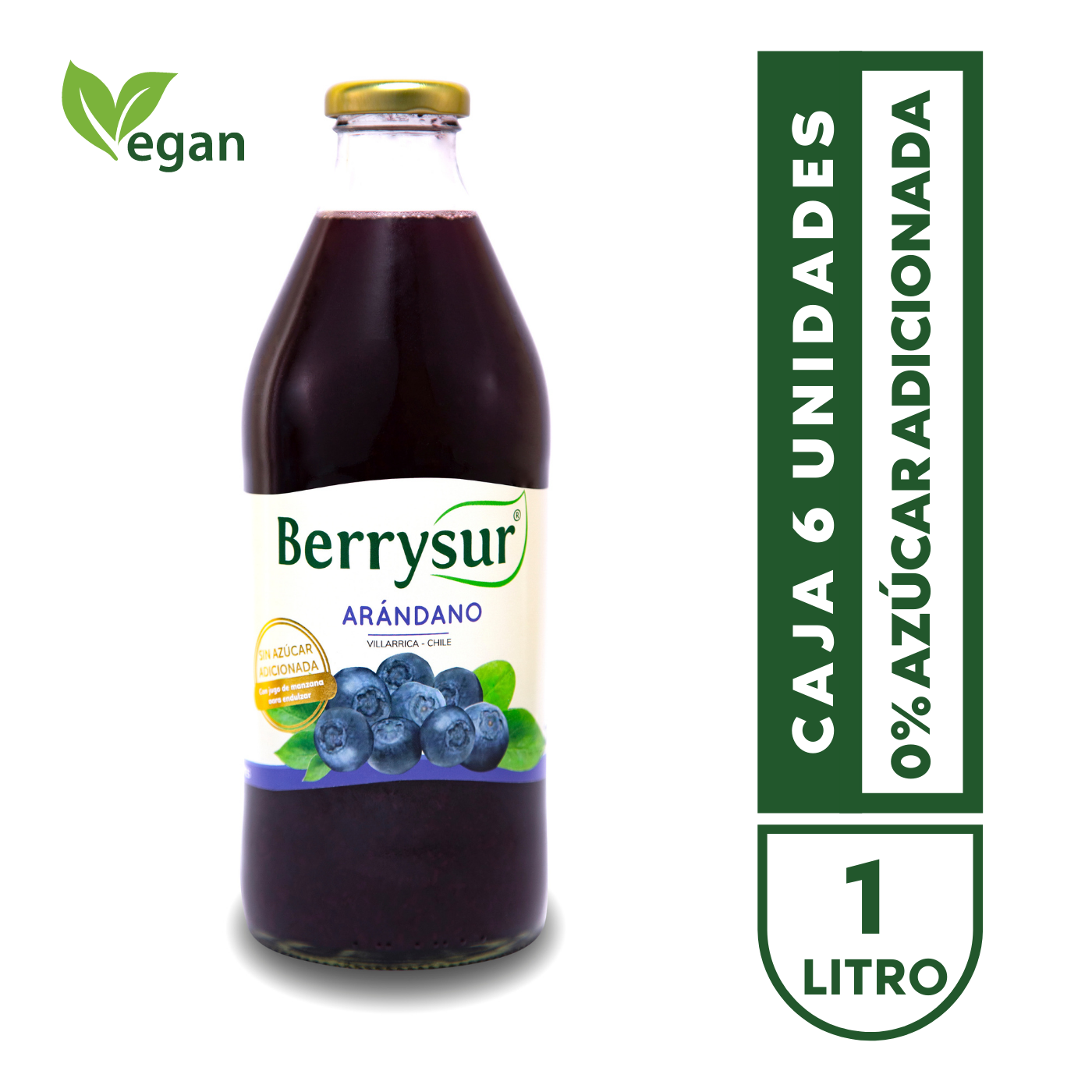 Jugo Arándano 1 lt. - Caja 6 unidades